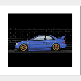 Impreza WRX STI Rally Tuning Car Posters and Art